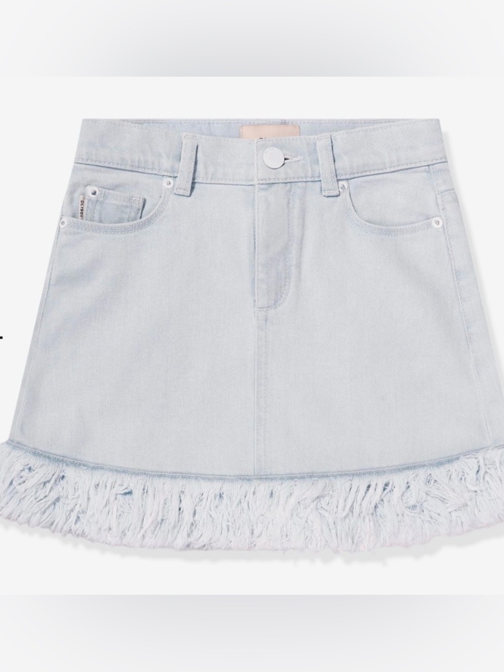 NWT DL1961 Girls Jenny Denim Fur Mini Skirt in Blue Size 6